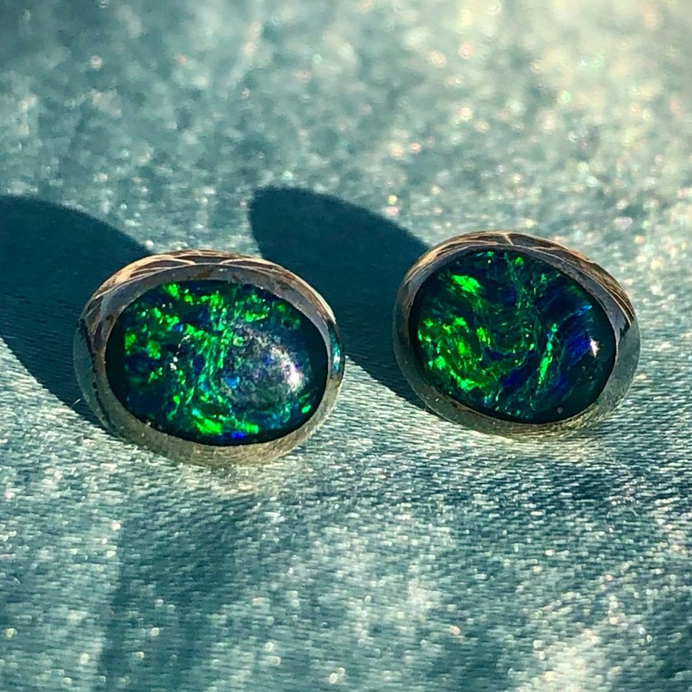 NEW 925 Sterling Silver Resin Galaxy Earrings
